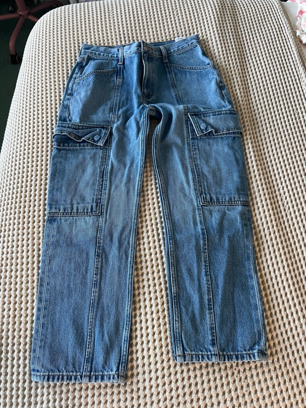 Etica Blue Straight Leg Jeans